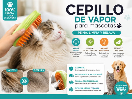 Cepillo De Vapor Para Gatos y perro
